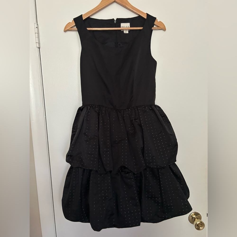 Reiss Faith Black Bubble Polka Dot Mini Cocktail Dress - Size 2 - Picture 3 of 10